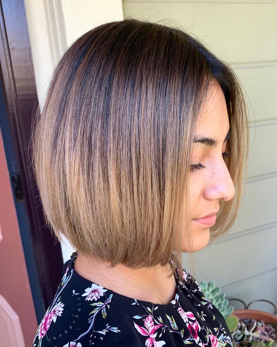 Brown Blonde Balayage Bob