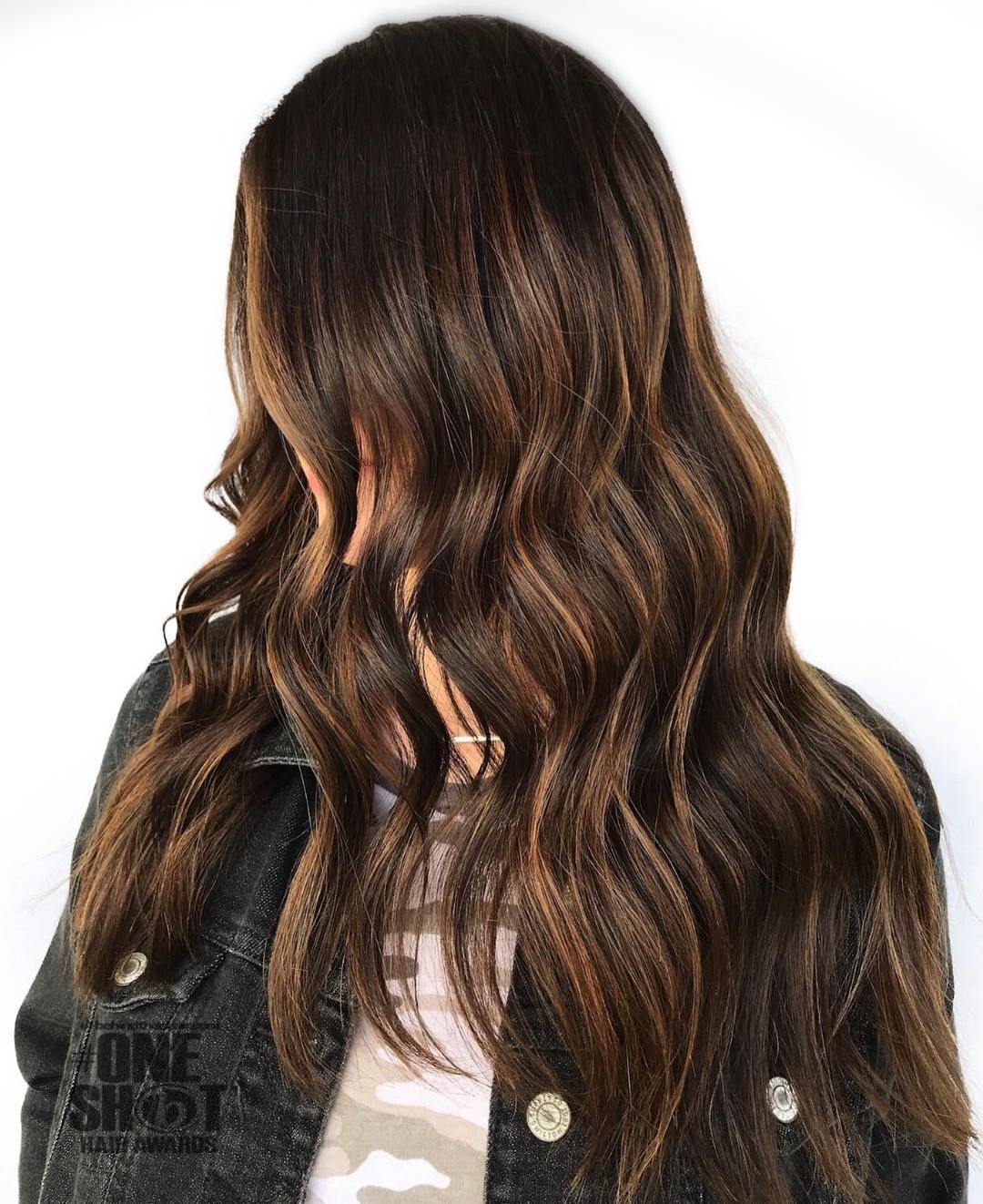 Long Dark Balayage Hair