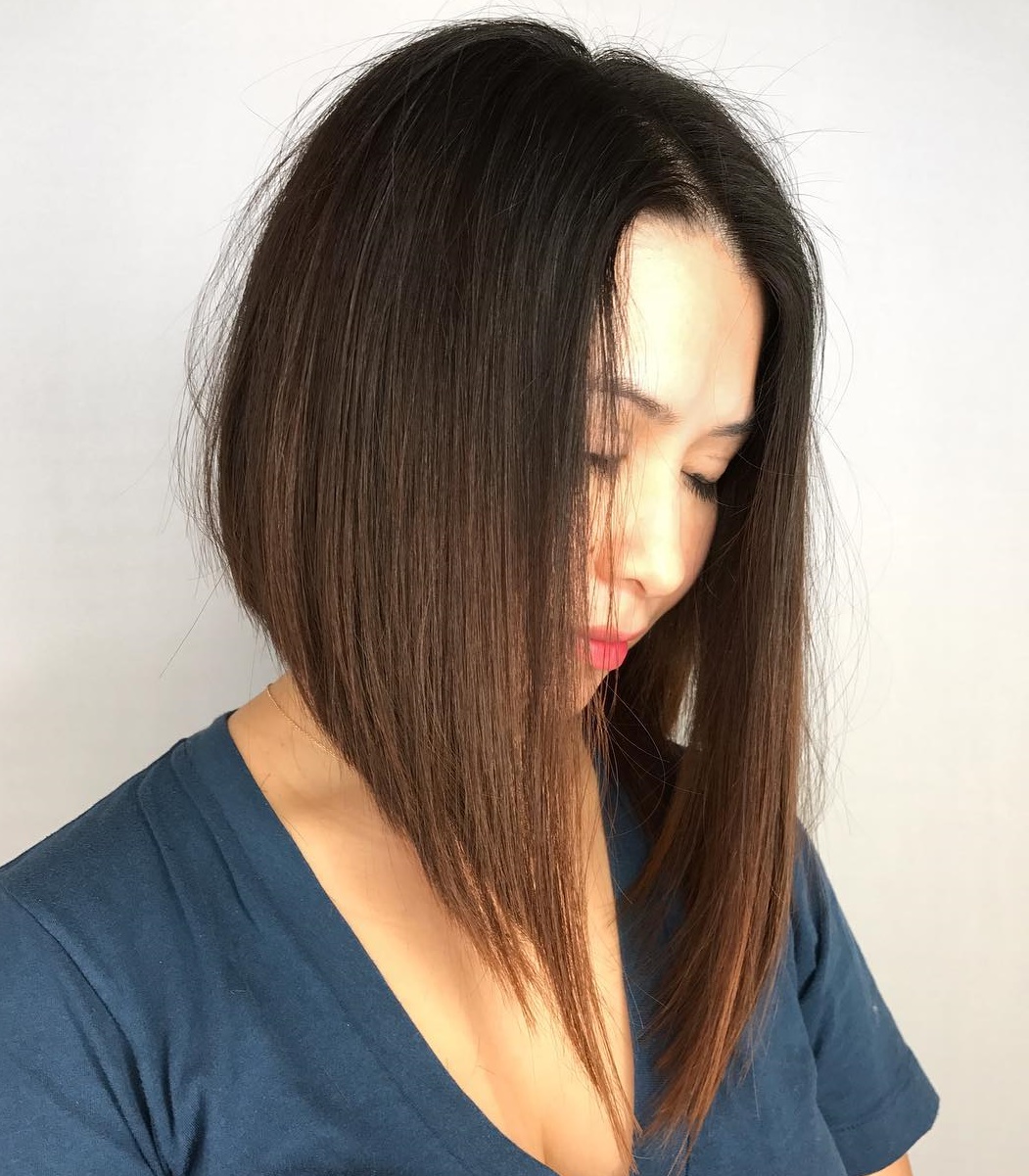 Long Angled Inverted Bob