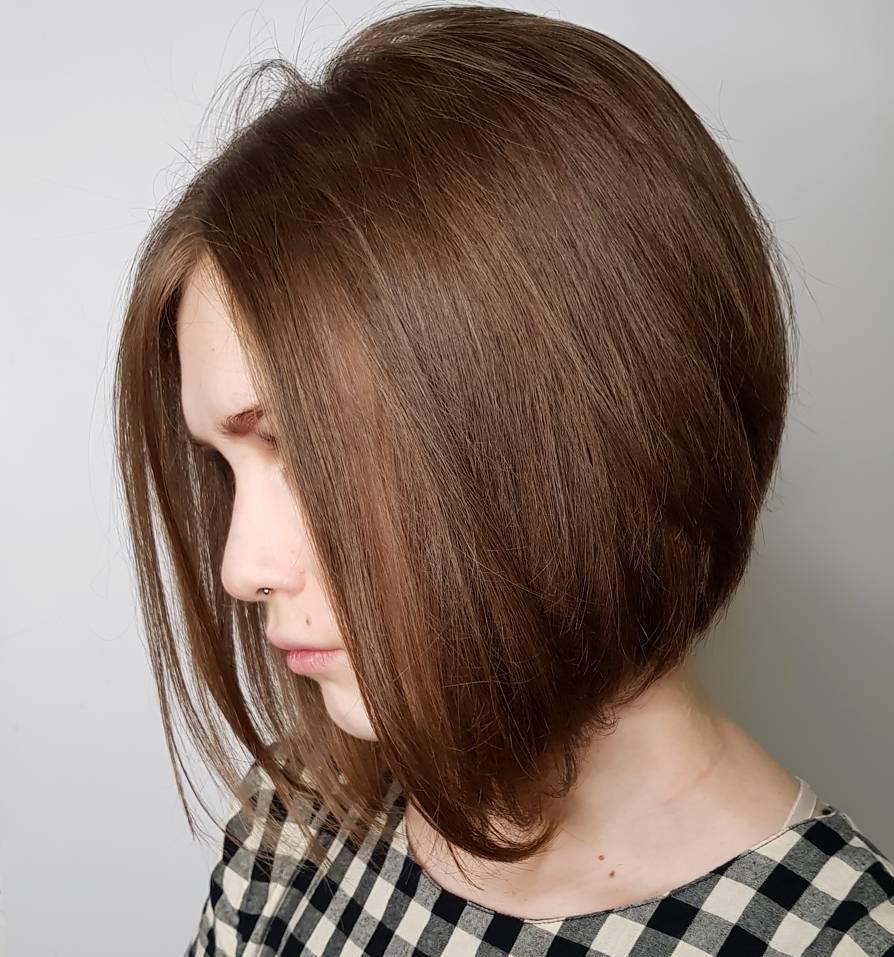 Angled Medium Length Bob