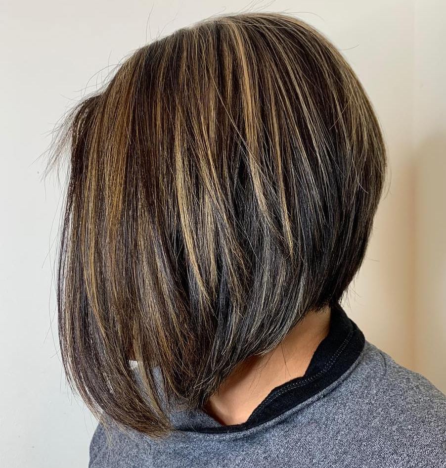 Layered Inverted Bob With Highlights