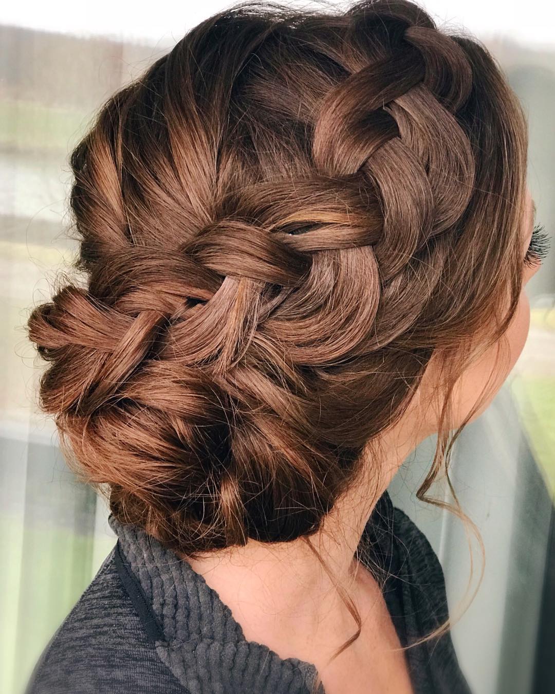 Casual Braided Updo With A Bun
