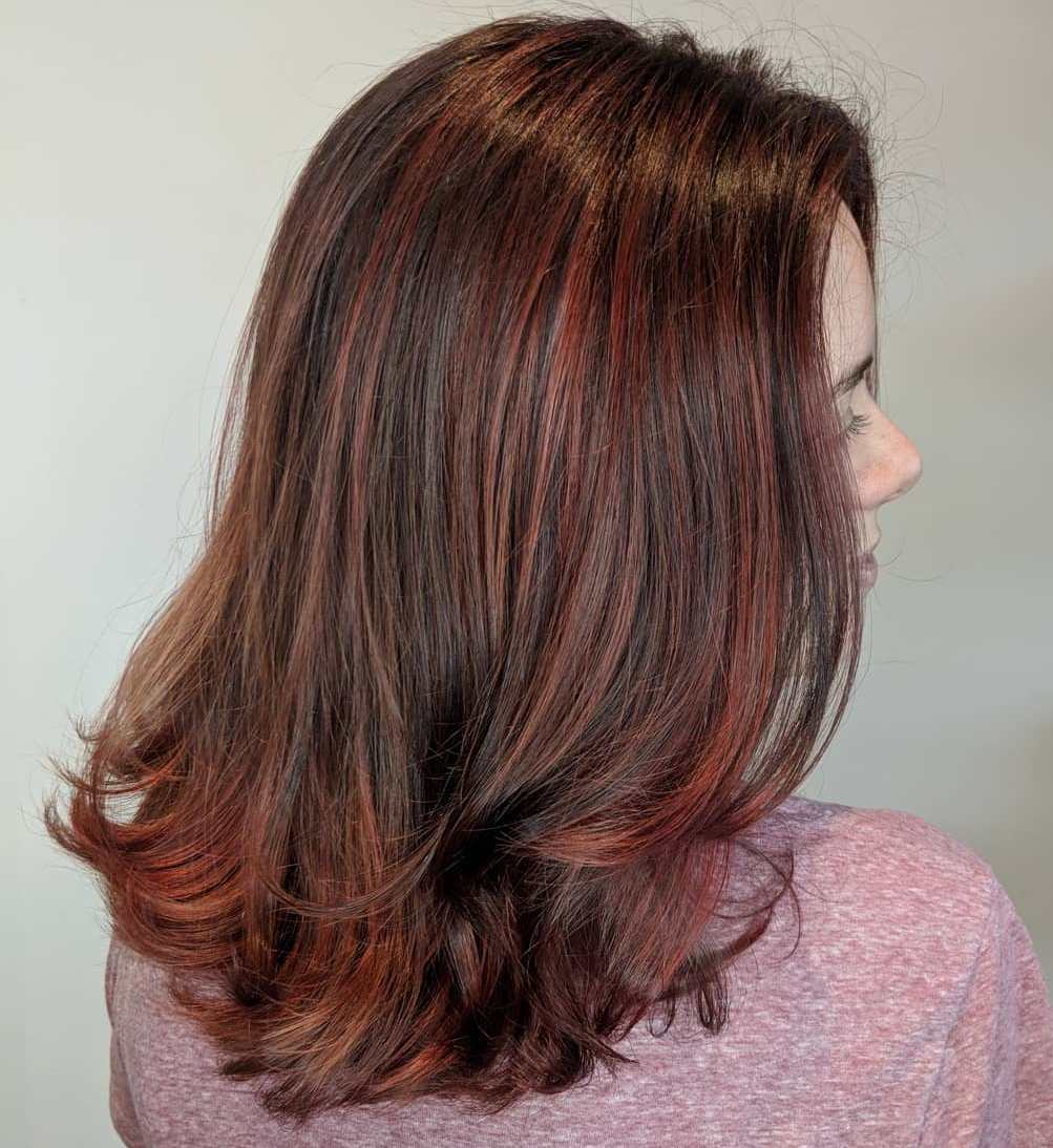 Brown Hair With Red Highlights