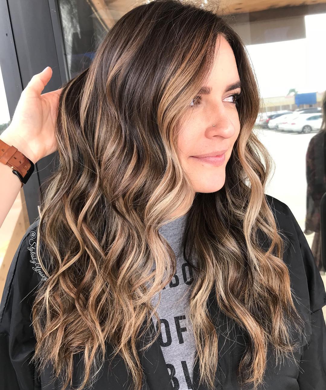 Long Brown Hair With Blonde Highlights