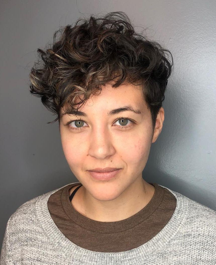 Cute Short Pixie For Curls