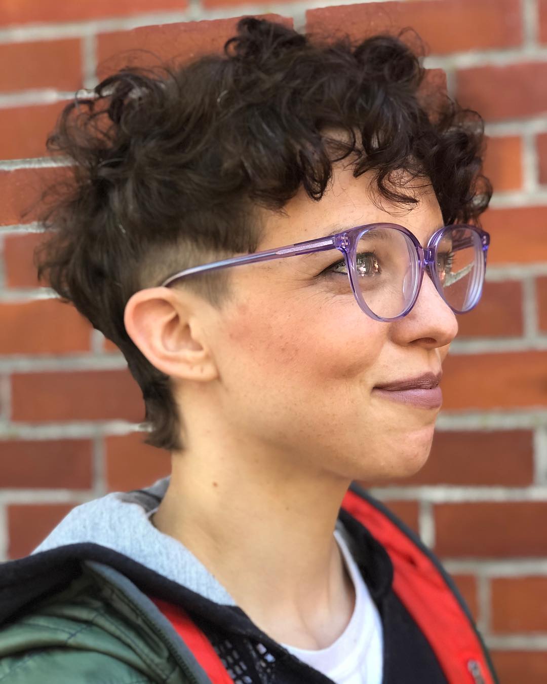 Fun Pixie With Curls And Shaved Side