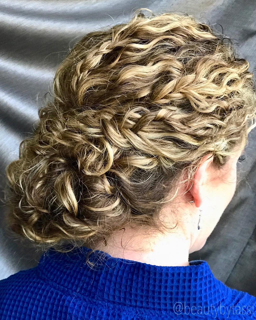 Curly Homecoming Updo With Braids