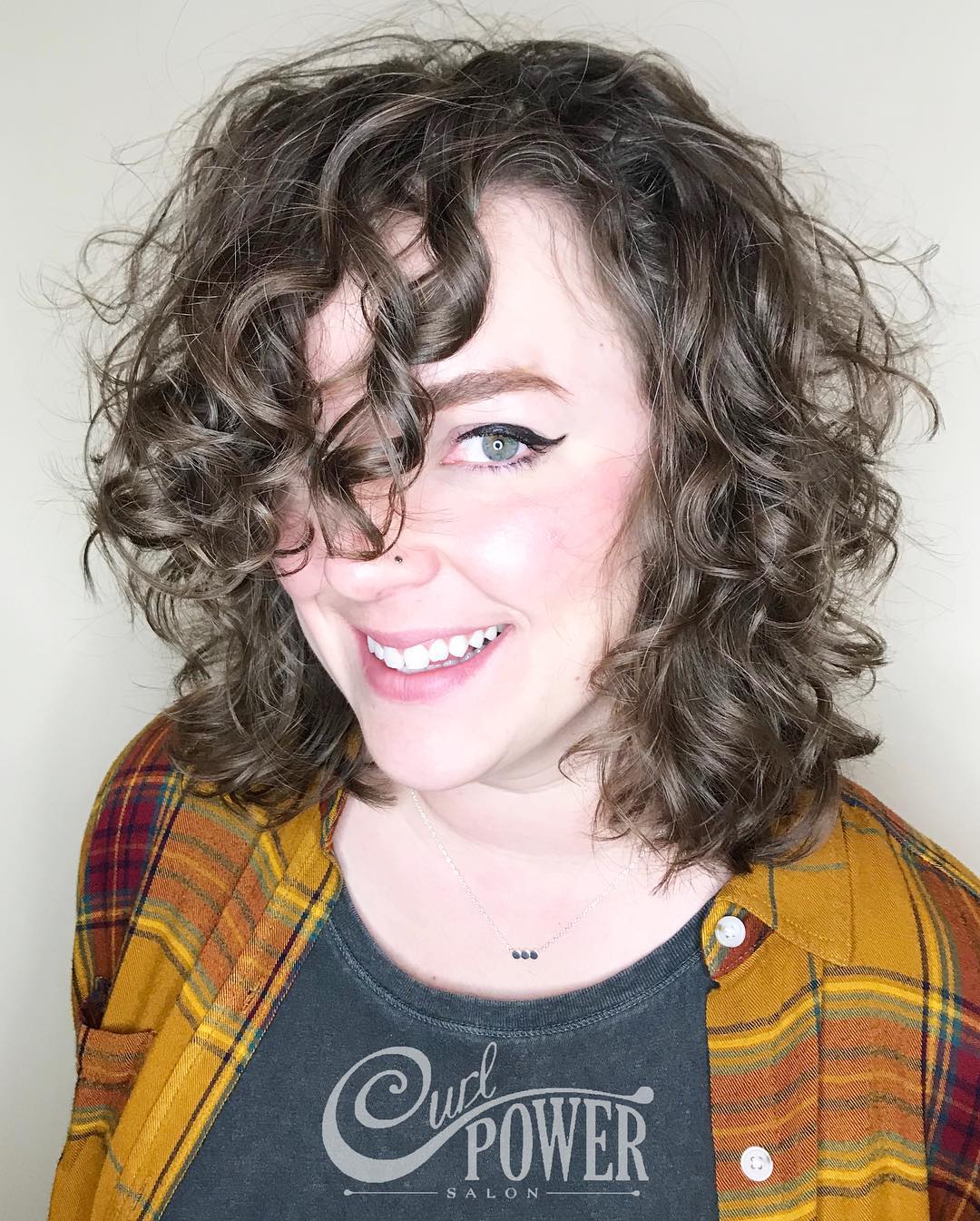 Layered Curly Bob For Frizzy Hair