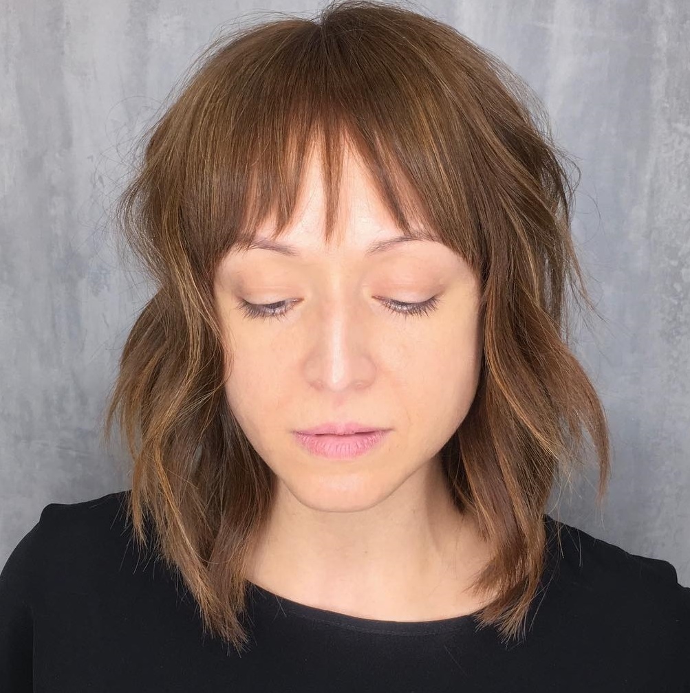 Medium Jagged Cut With Bangs