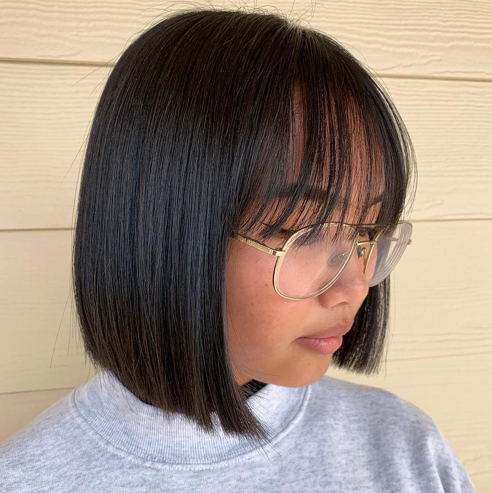 Blunt Bob With A Wispy Fringe