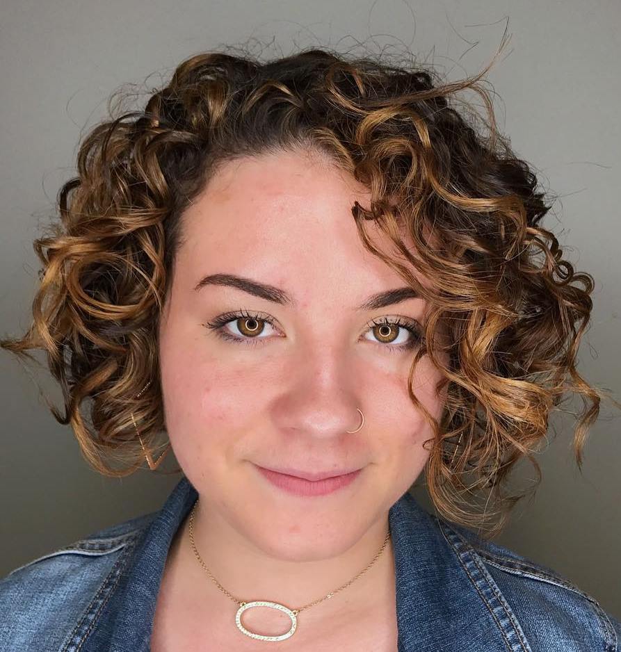 Short Curly Haircuts For Chubby Faces Wavy Haircut