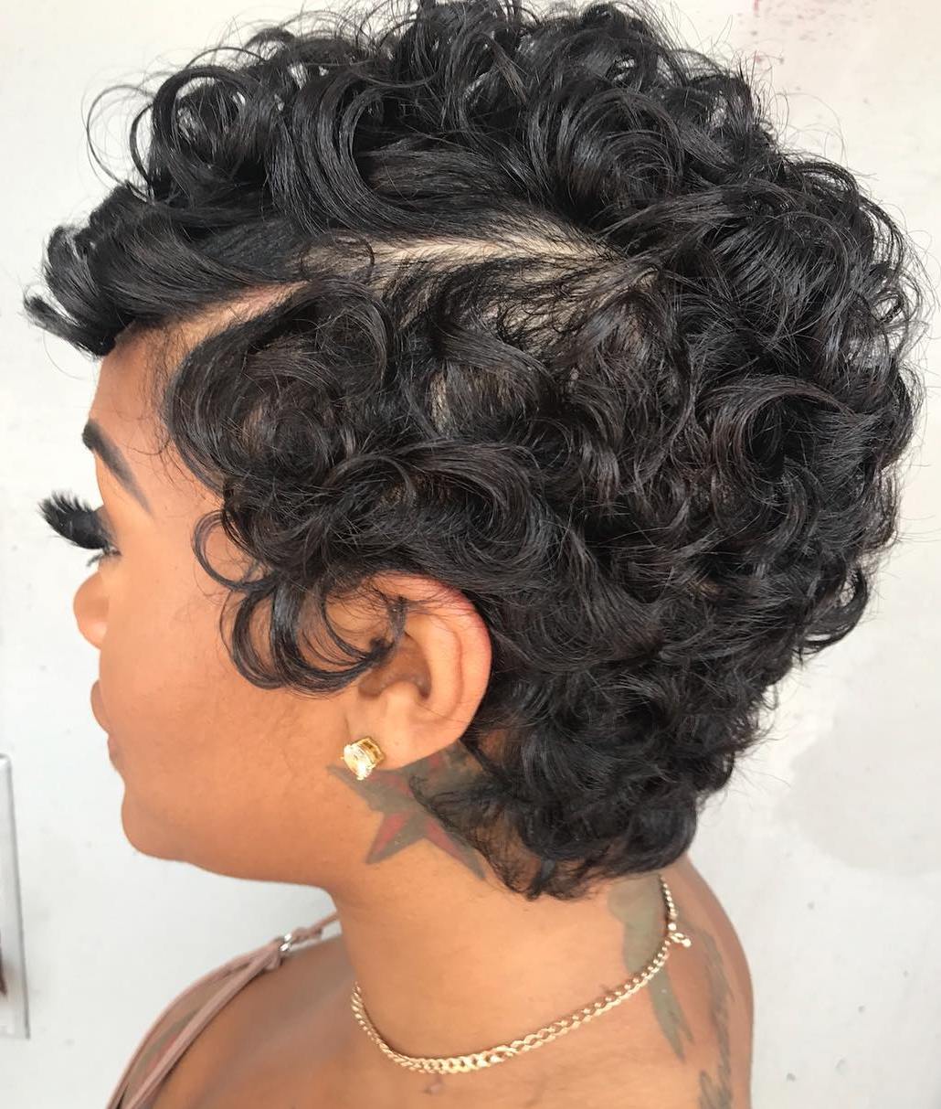 Voluminous Short Curly Pixie