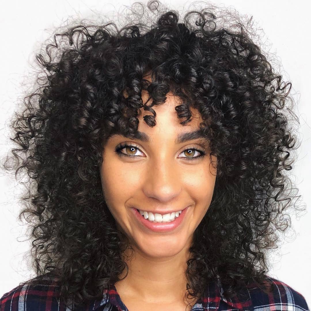 Medium Natural African-American Hairstyle