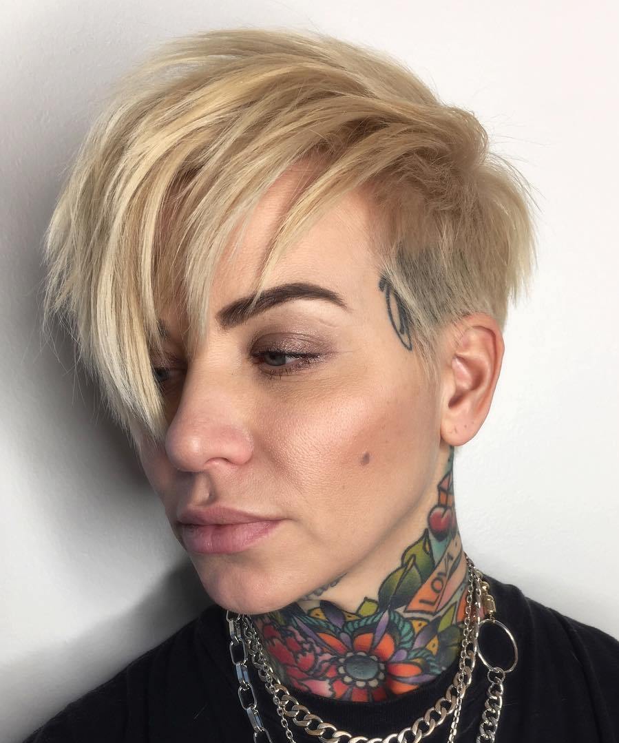 Short Blonde Undercut Hairstyle