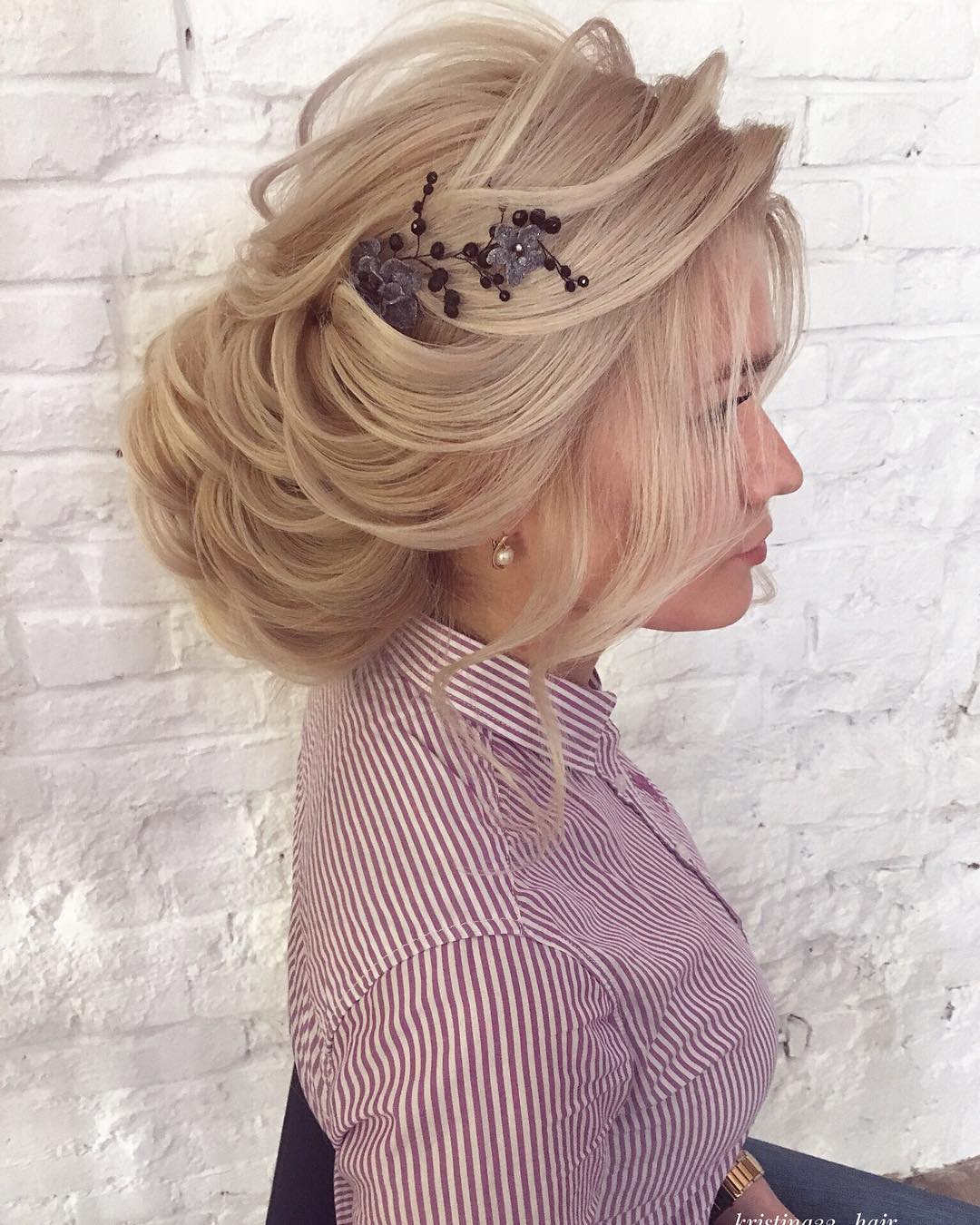Beautiful Updo For Mid-Length Hair