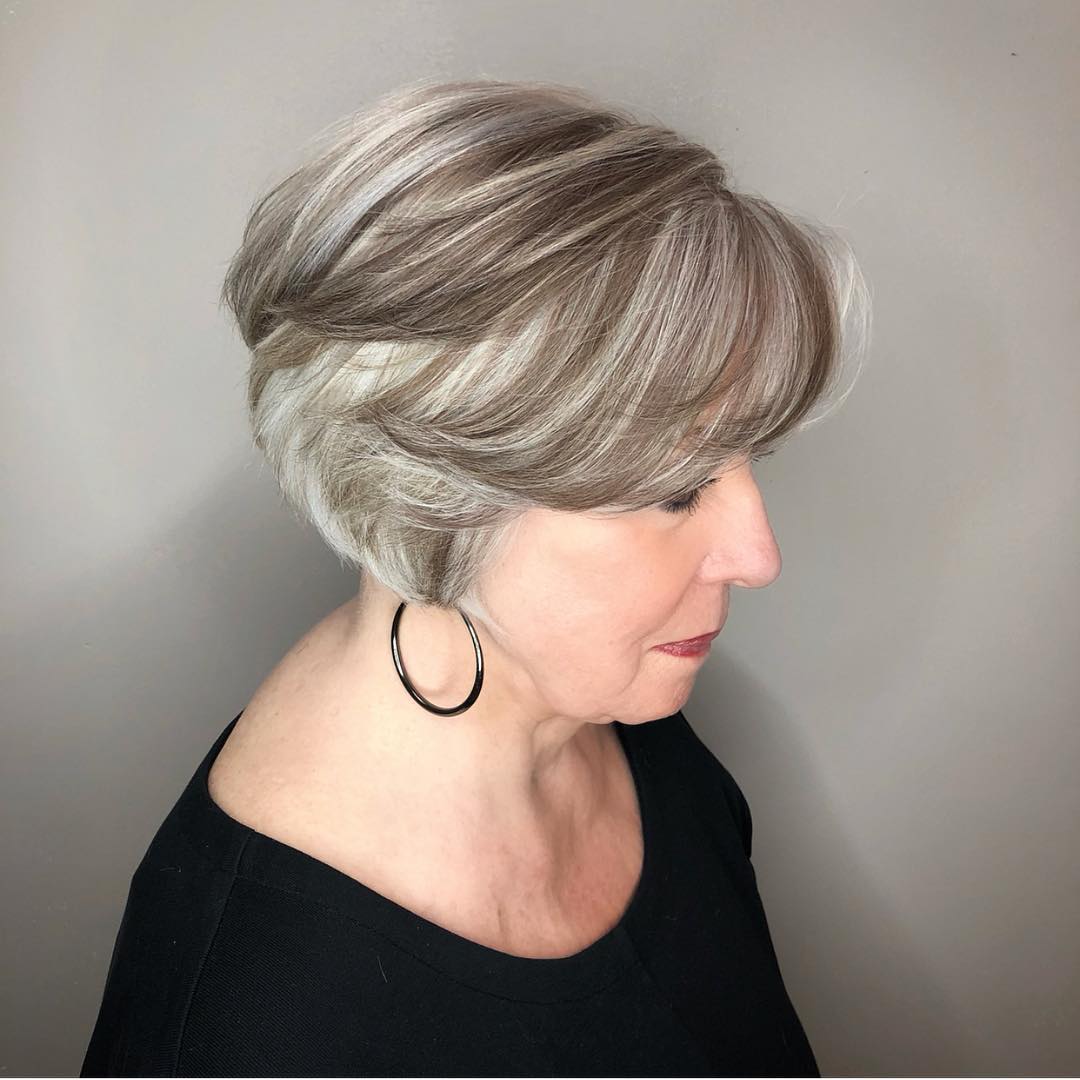 Silver Gray Hair With Lowlights