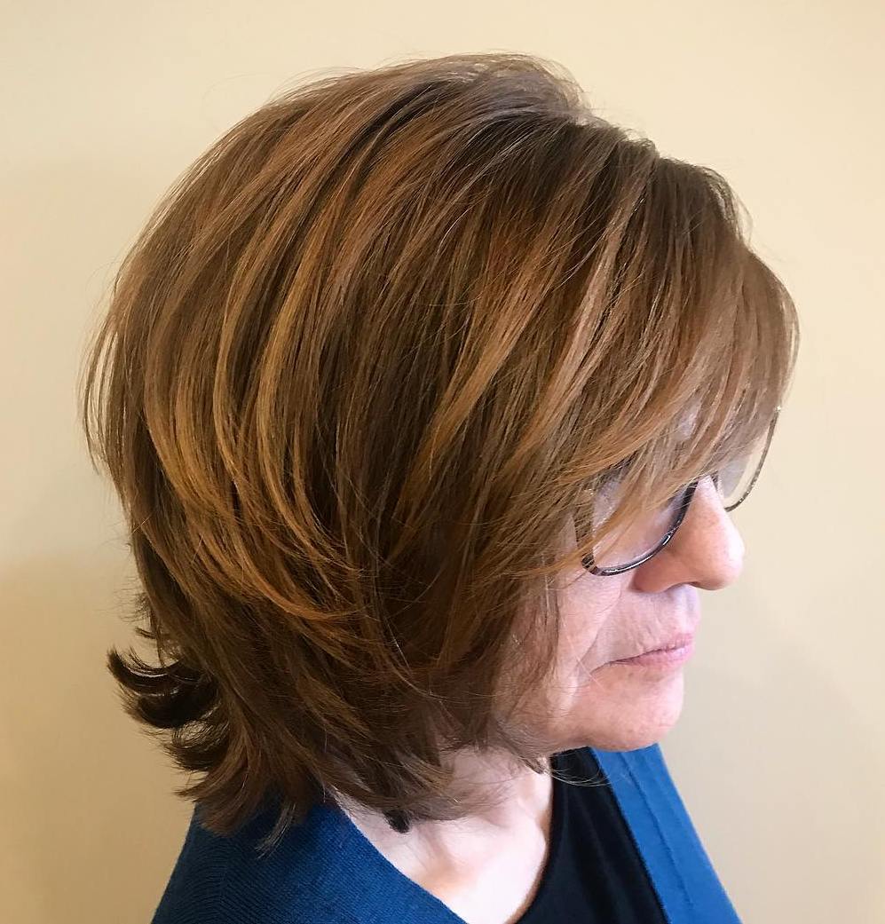 Latest Layered Bob With Glasses