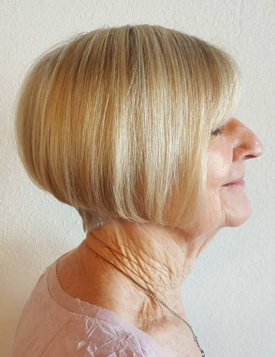 Stacked Straight Bob With A Fringe