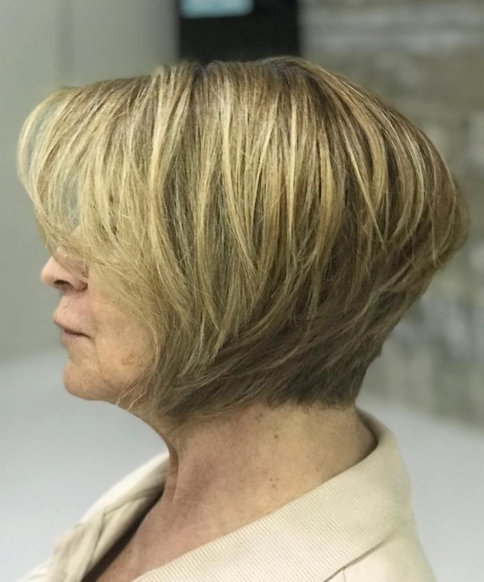 Layered Bob With Side Bangs For Thick Hair