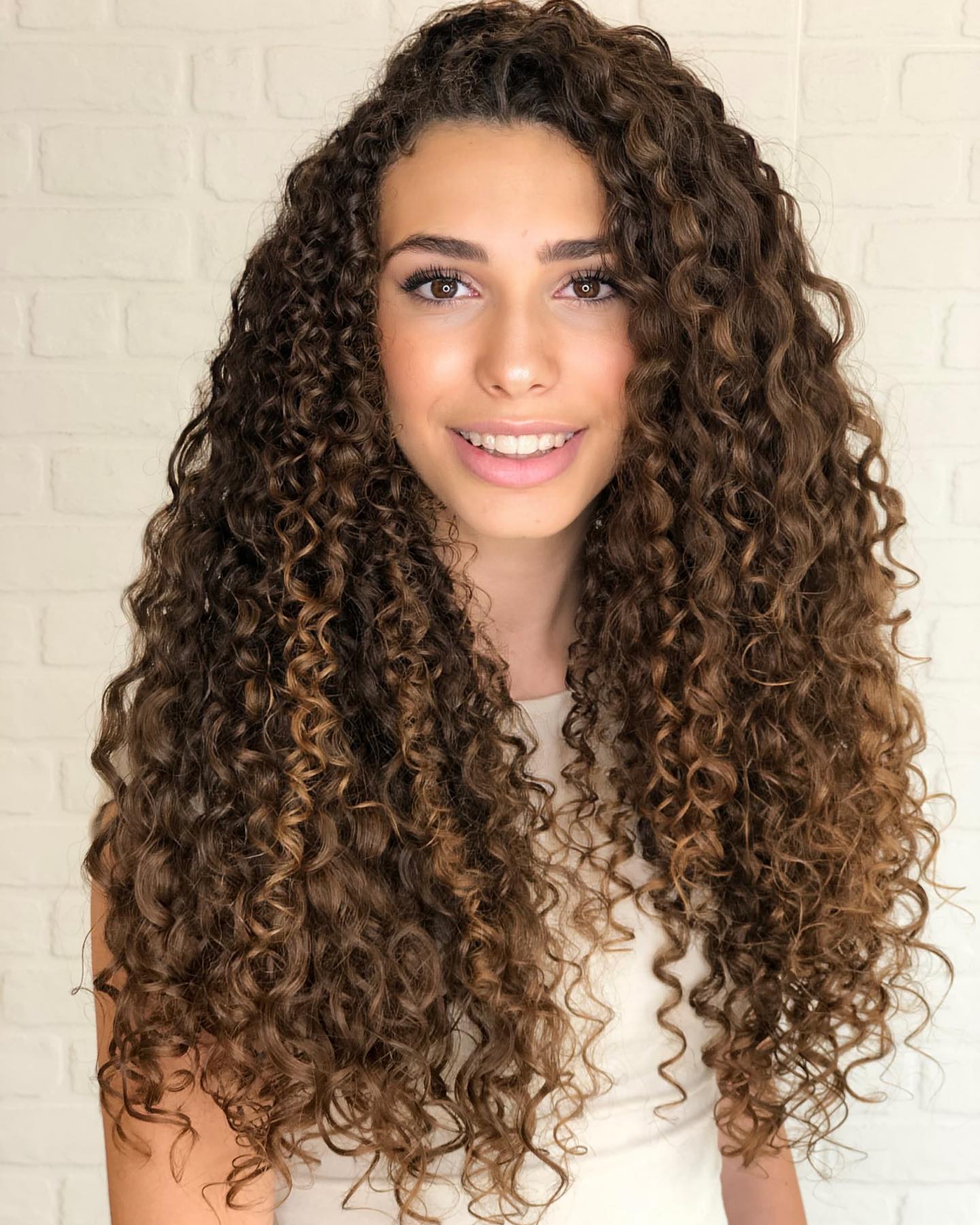 Long Curly Brown Hairstyle
