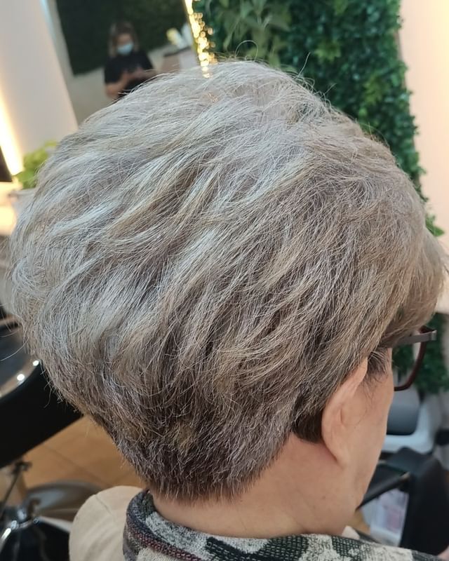 Digital Perm on Short Gray Hair