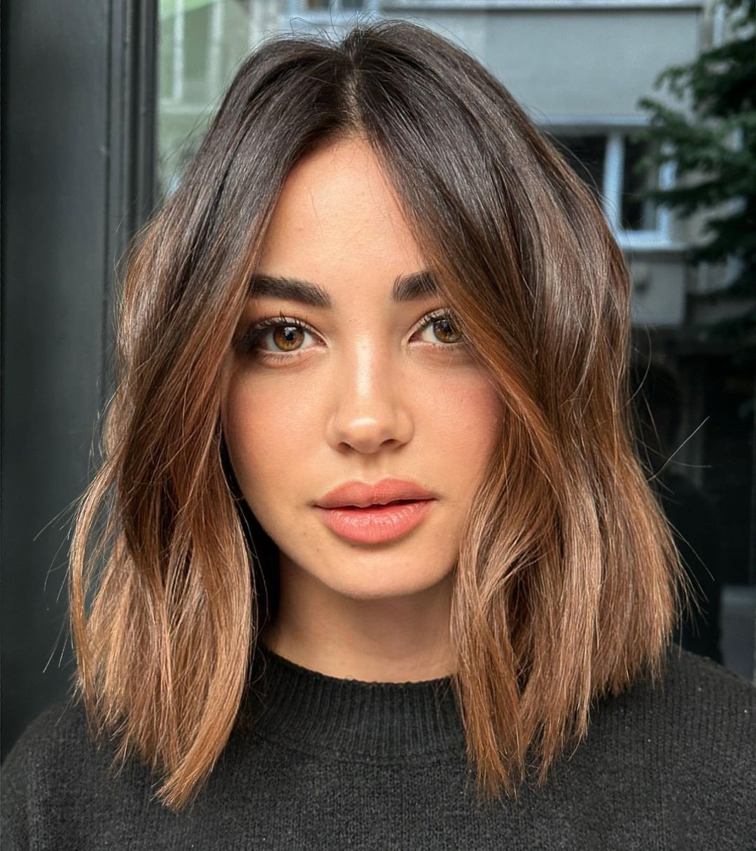 Short Bob Cut on Chestnut Brown Hair