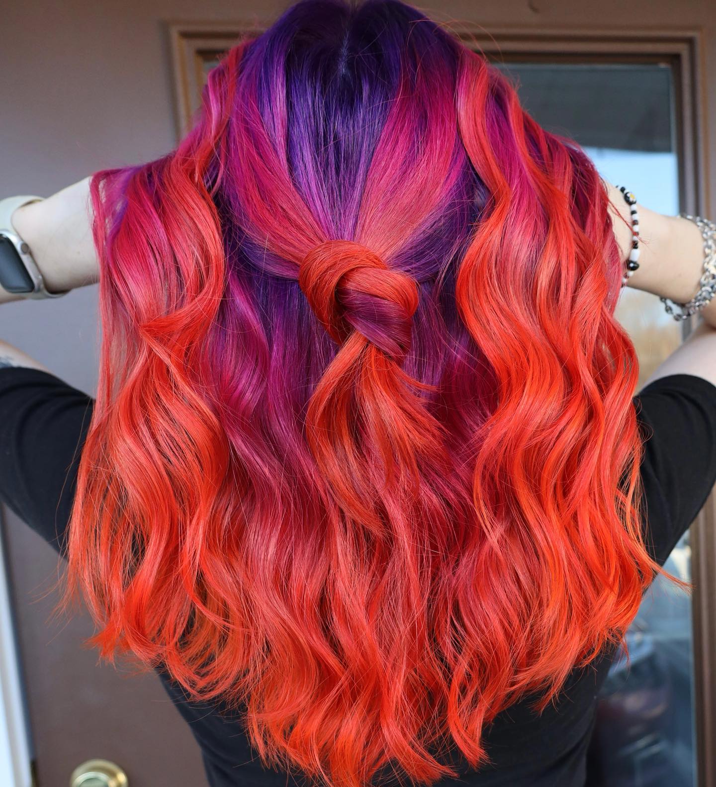 Violet & Red Ombre Hair Combo