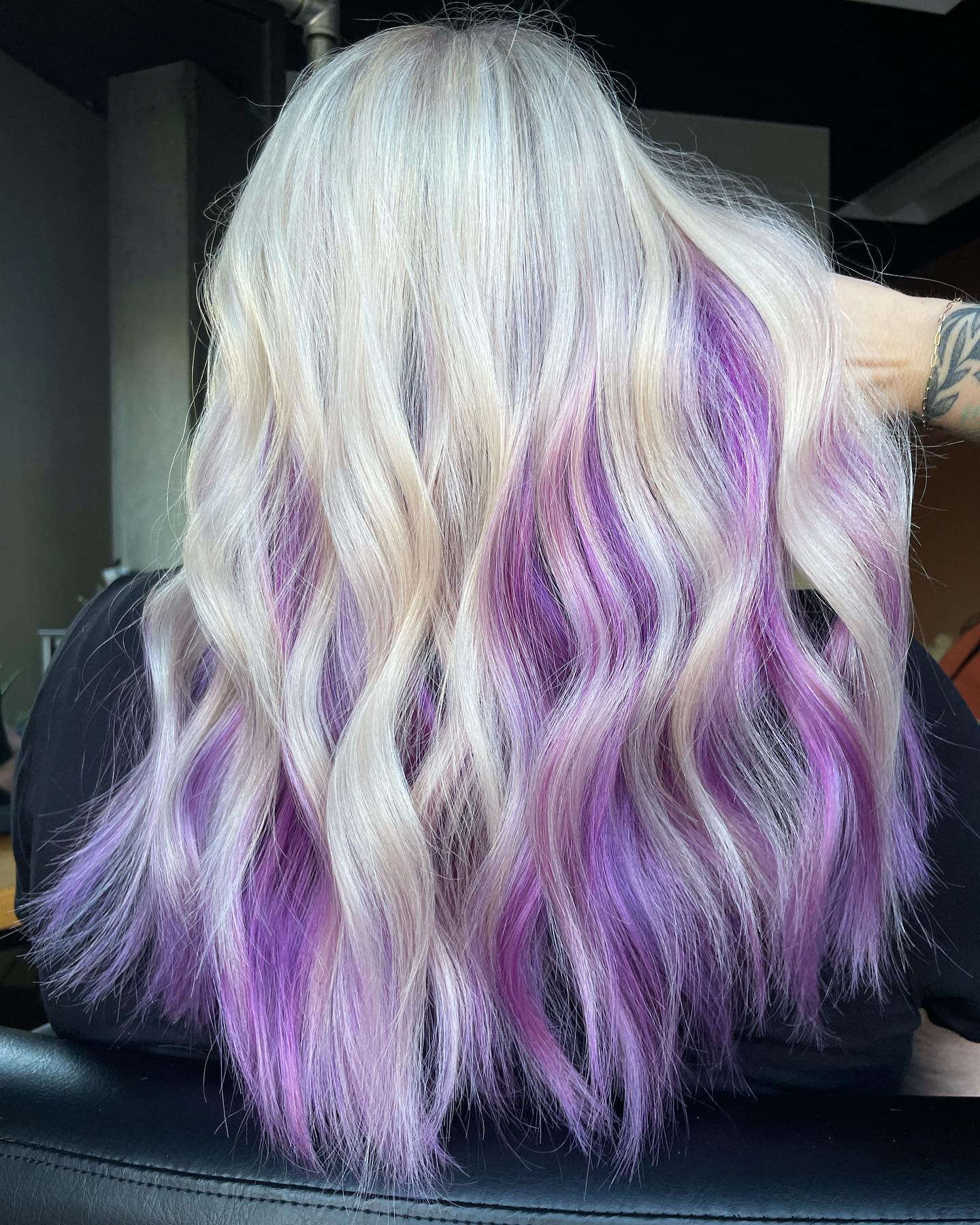 Blonde and Lavender Ombre Hair