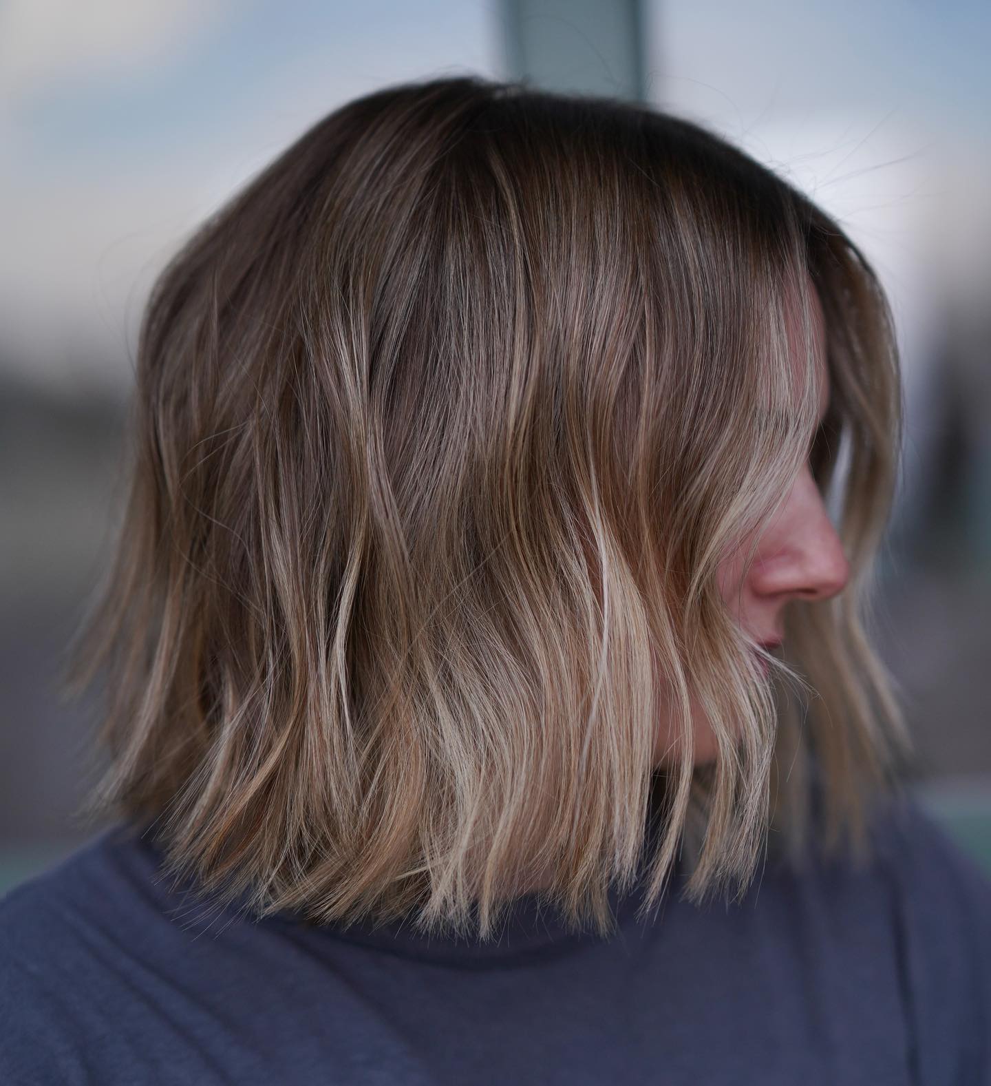 Blunt Bob Cut with Balayage