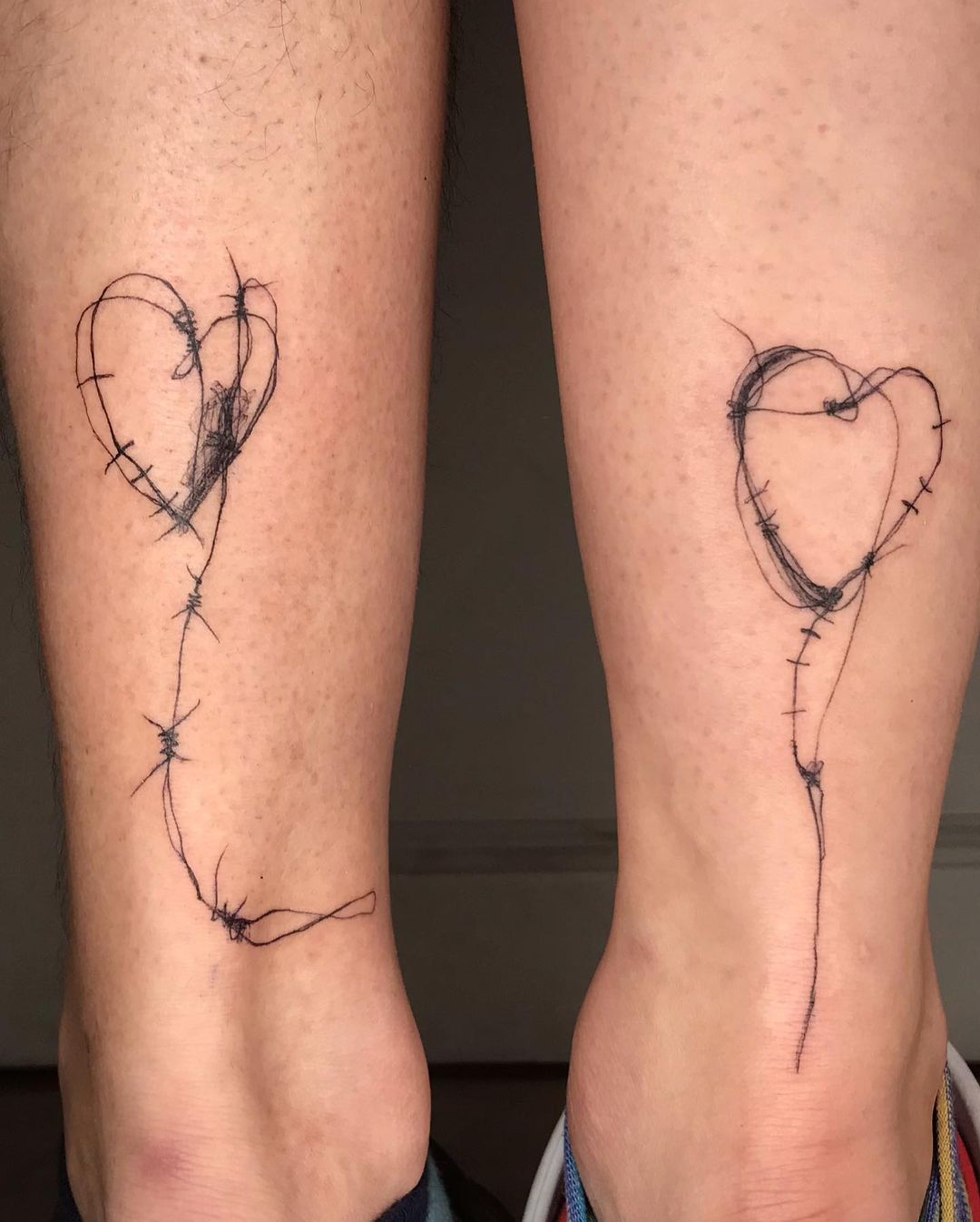 Couple Tattoo Heart Design Symbolizing Love And Affection