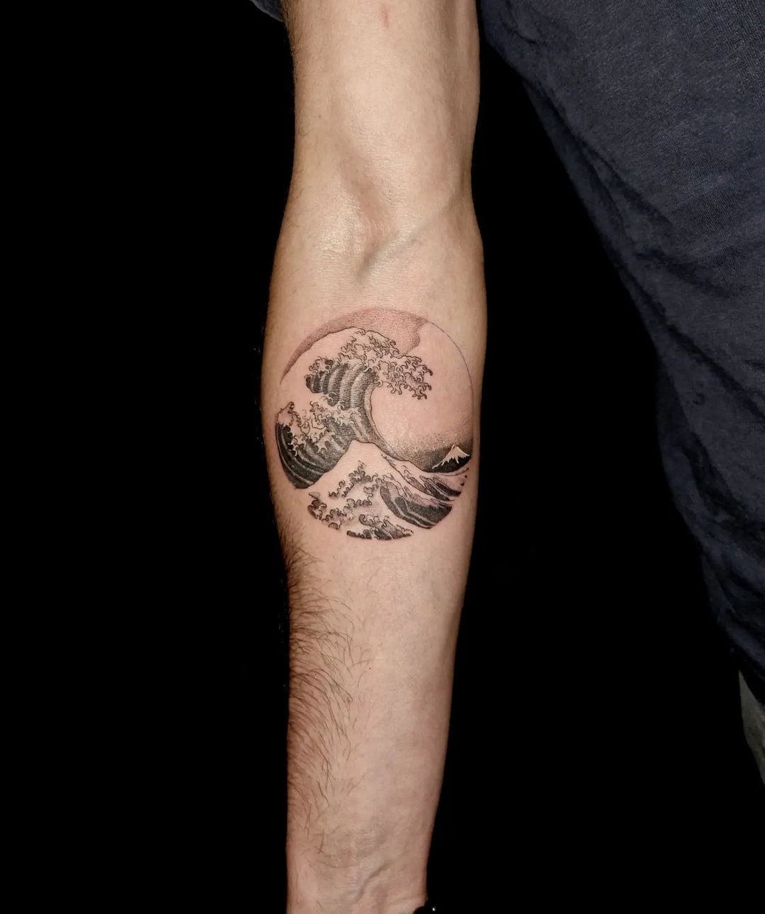 Japanese Wave Tattoo on Arm