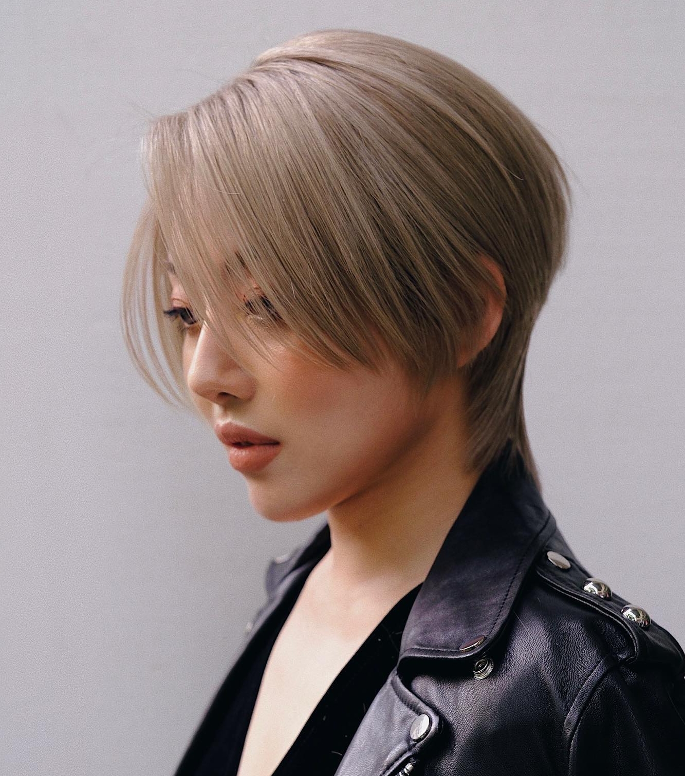Korean Short Blonde Hair with Bang