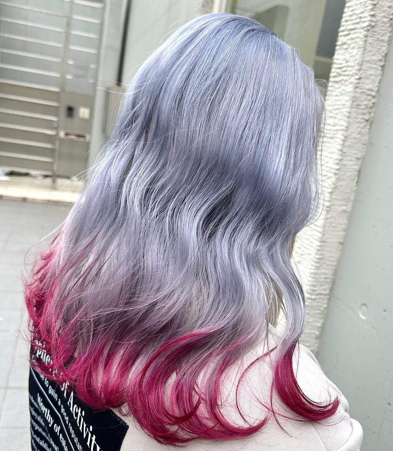 Pastel and Red Ombre on Hair Tips