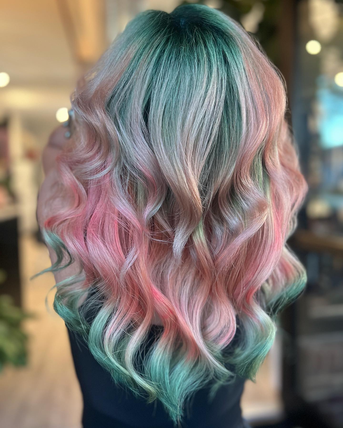 Pink and Green Hair Combo