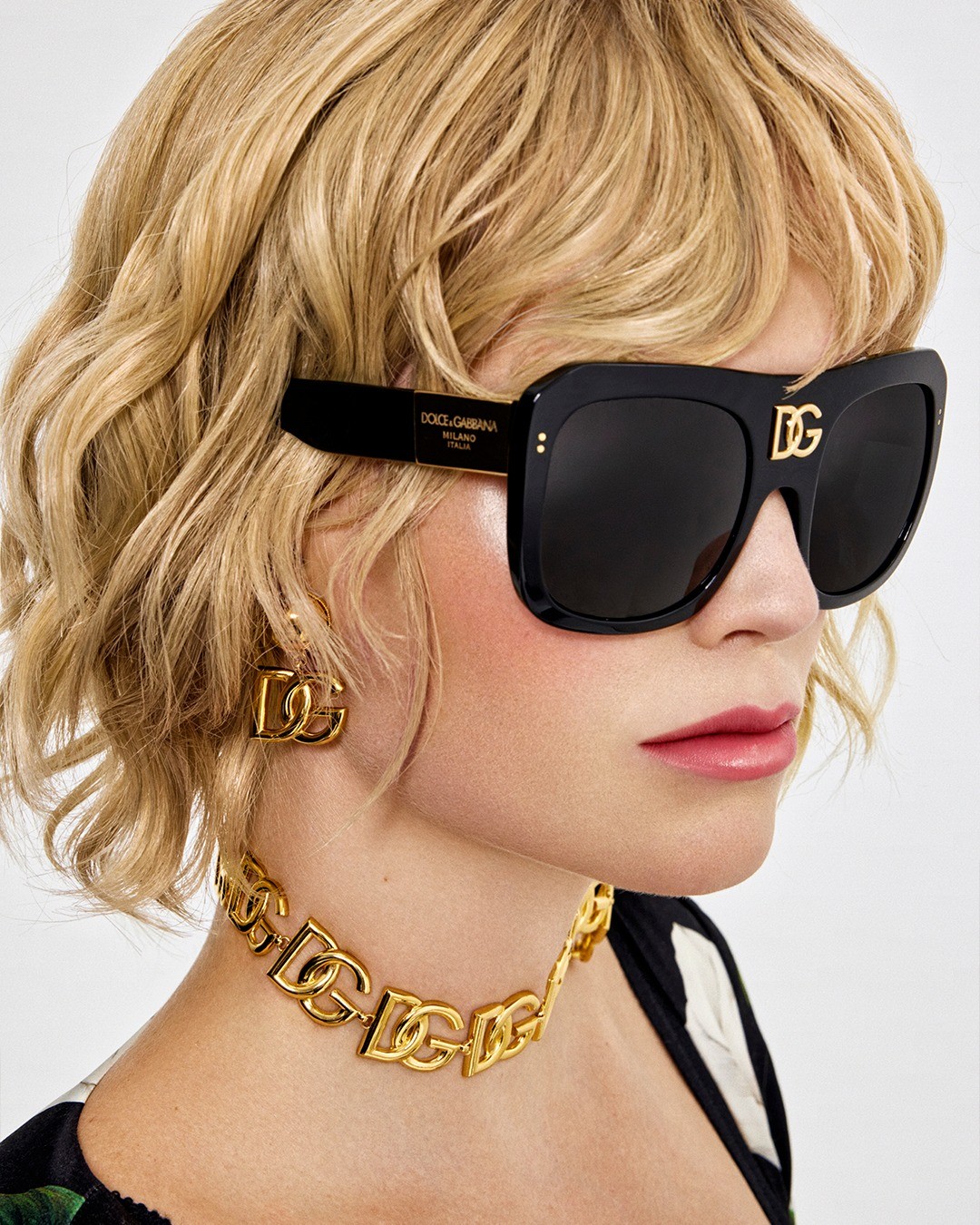 Dolce Gabbana Oversized Black Sunglasses