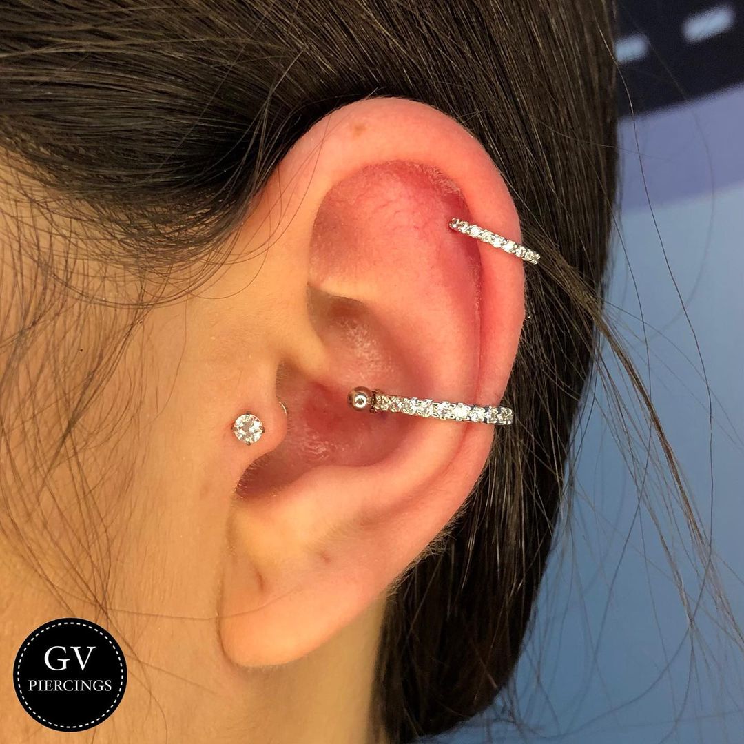 Diamond Earrings Tragus Piercing