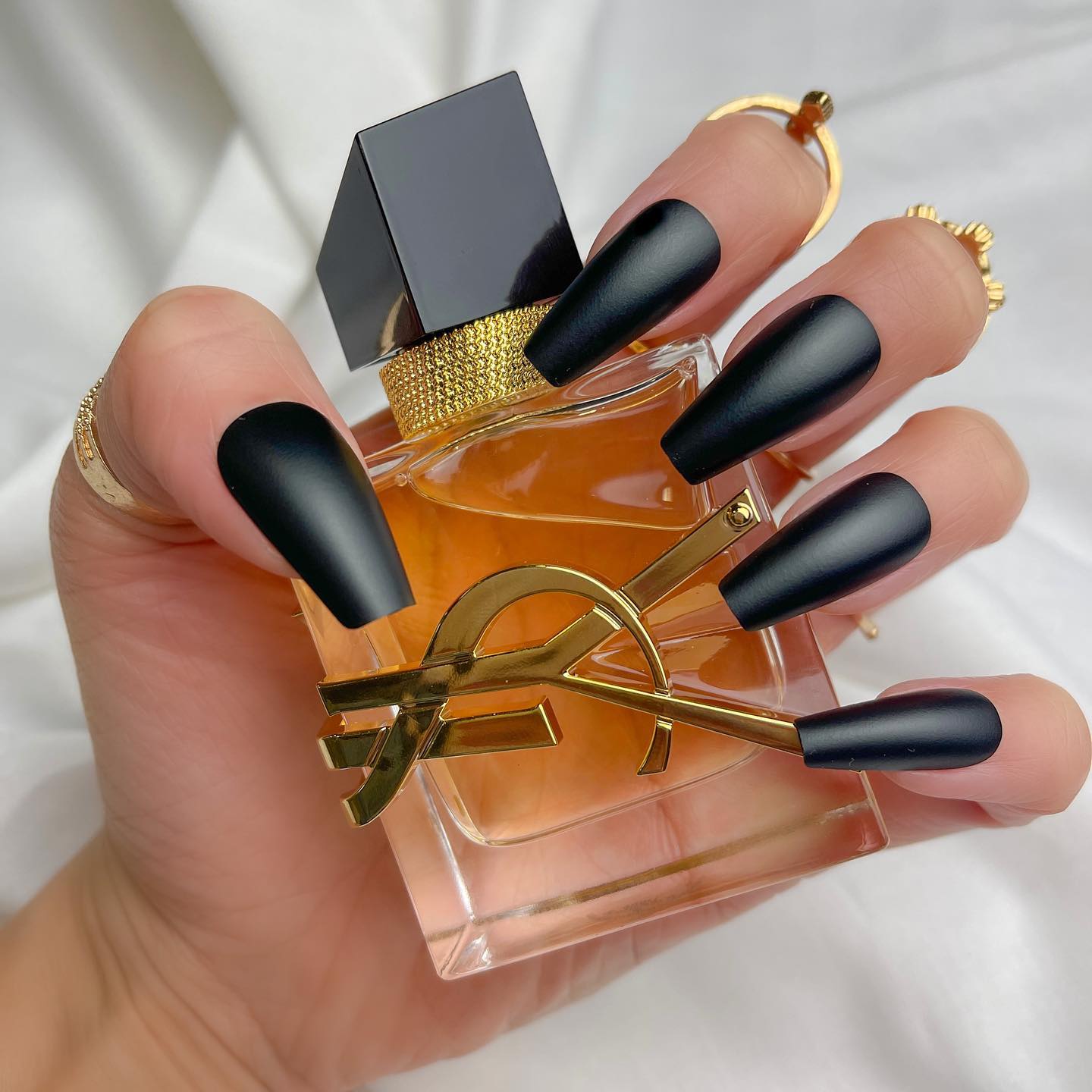 Classy Coffin Black Nails