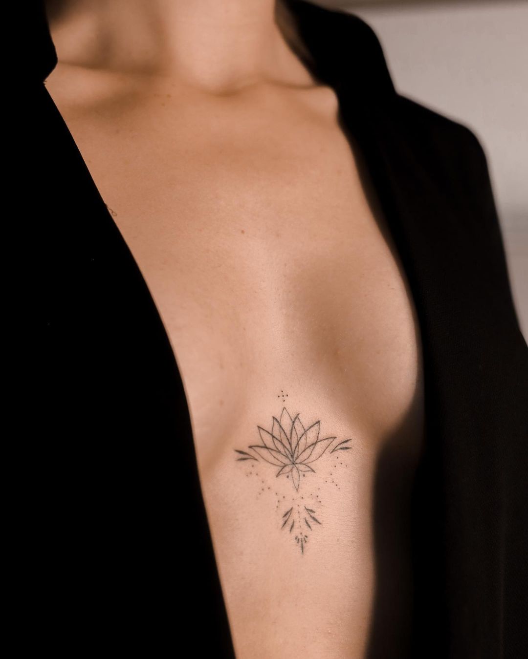 Mandala Lotus Flower Tattoo on Stomach