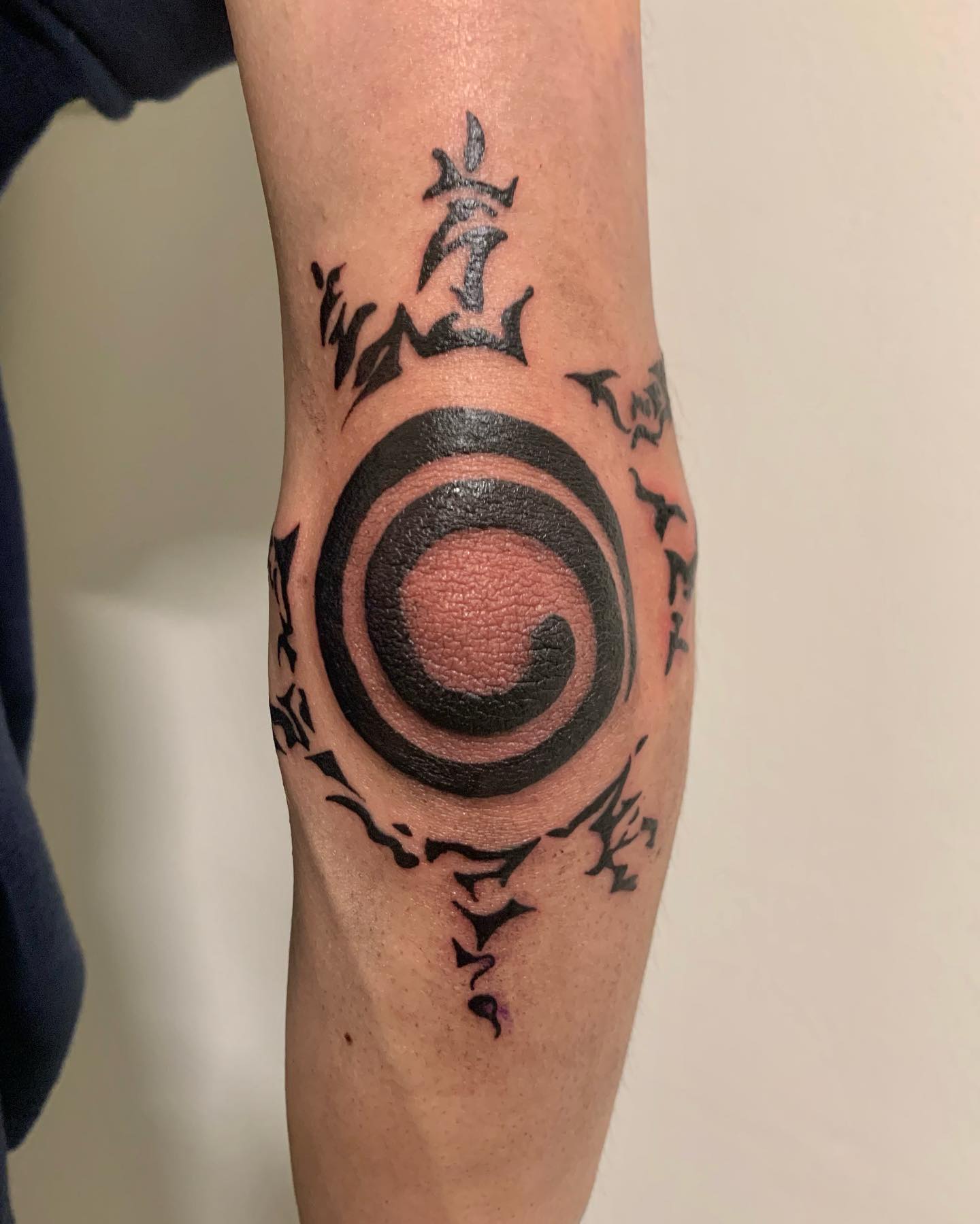 Naruto Nine Tails Seal on Elbow