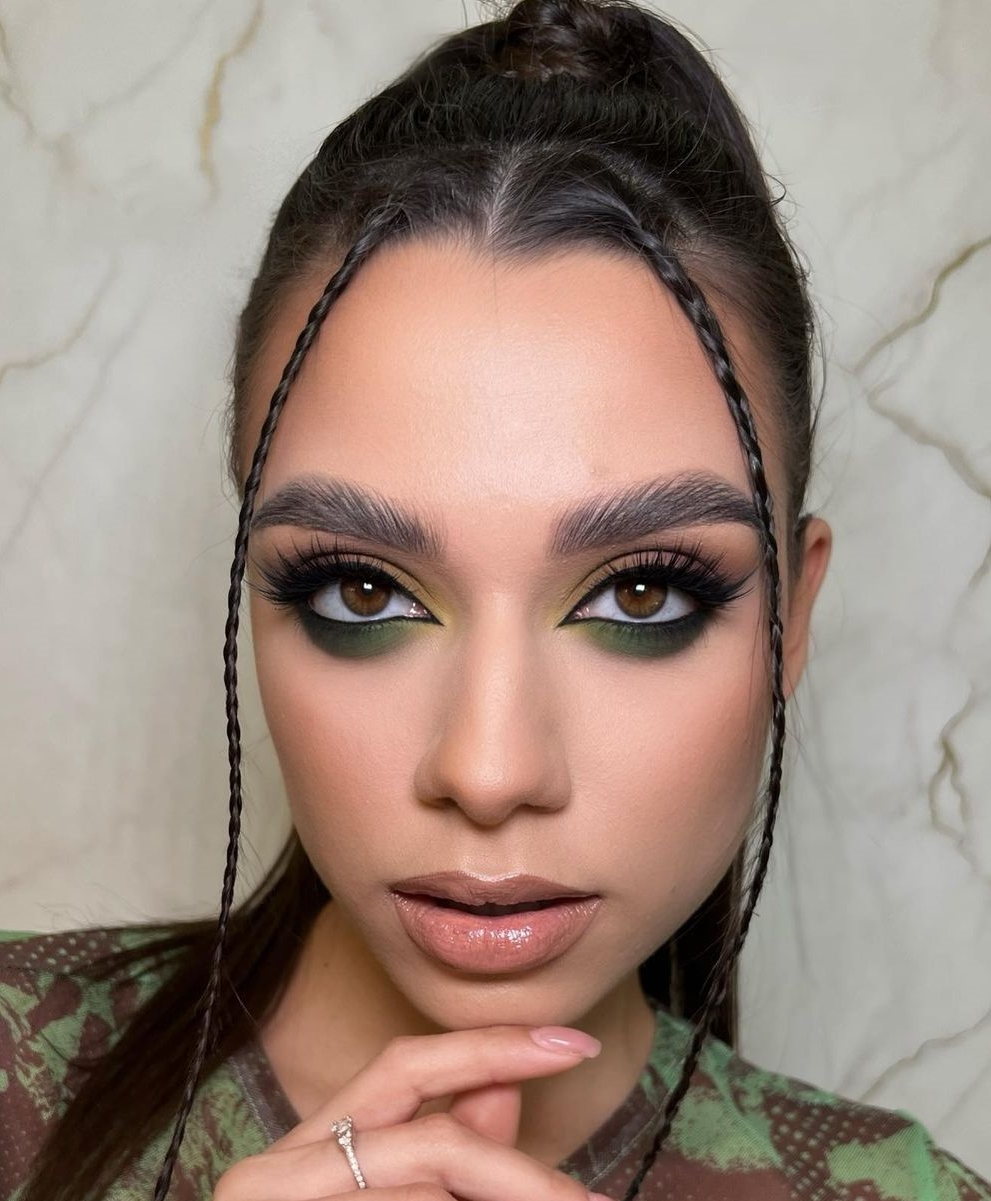 Under Eye Dark Green Makeup for Brown Eyes