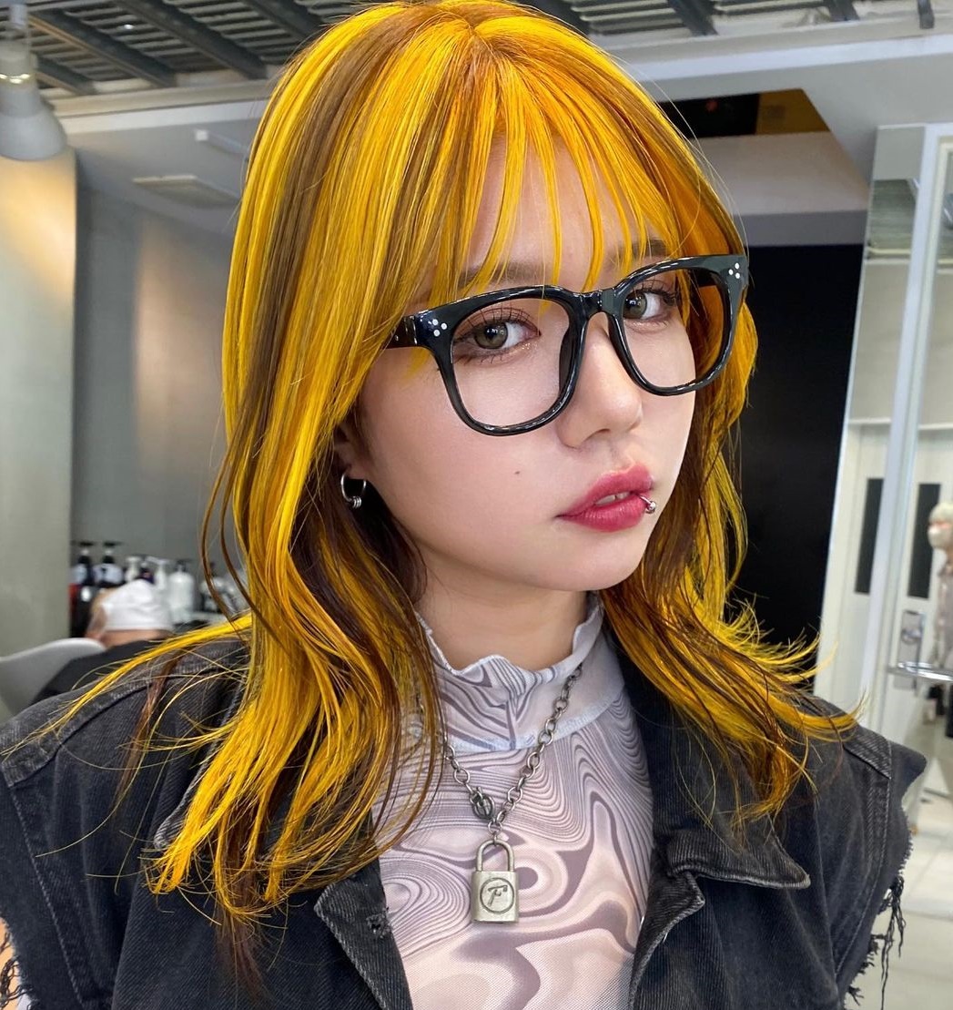 Brown & Yellow Hair Color Combo
