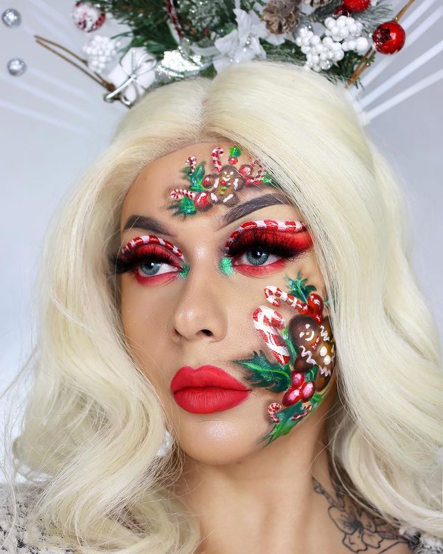 Christmas Makeup for the Full Face