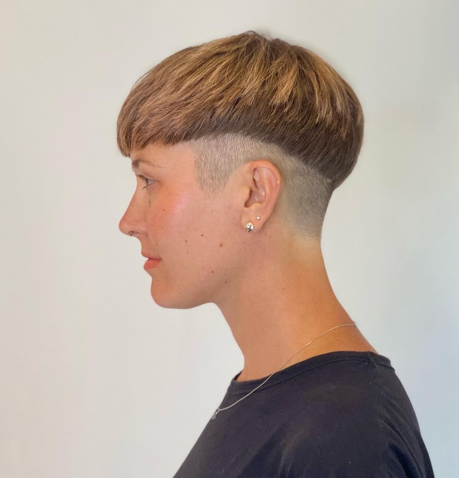 Feathered Bowl Cut with Undercut