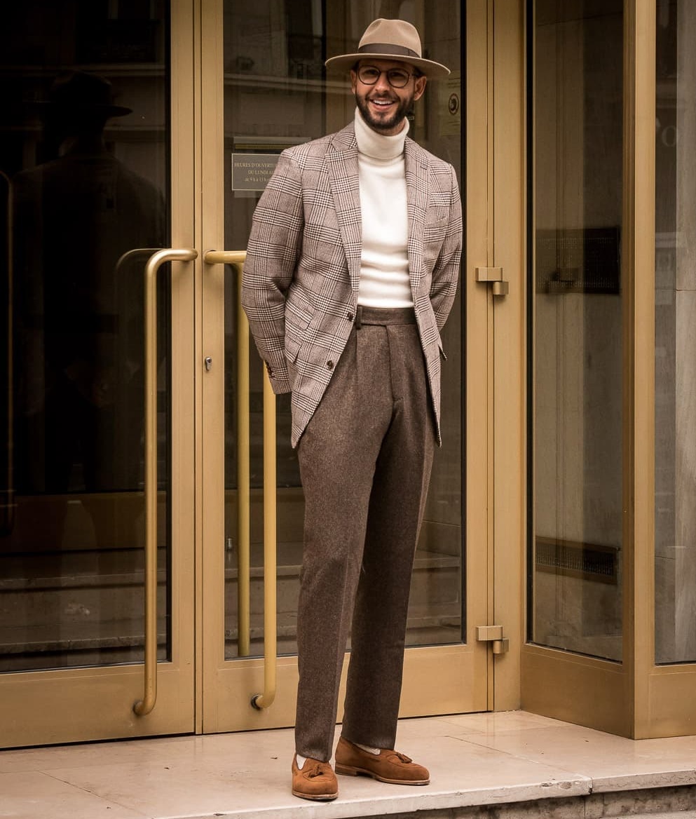 Pleated Suit Pants for Men