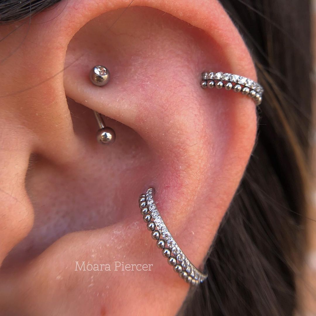 Roman-Inspired Rook Piercing Style