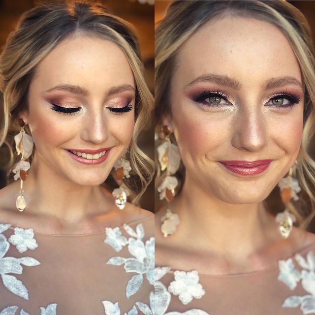 rose gold wedding makeup