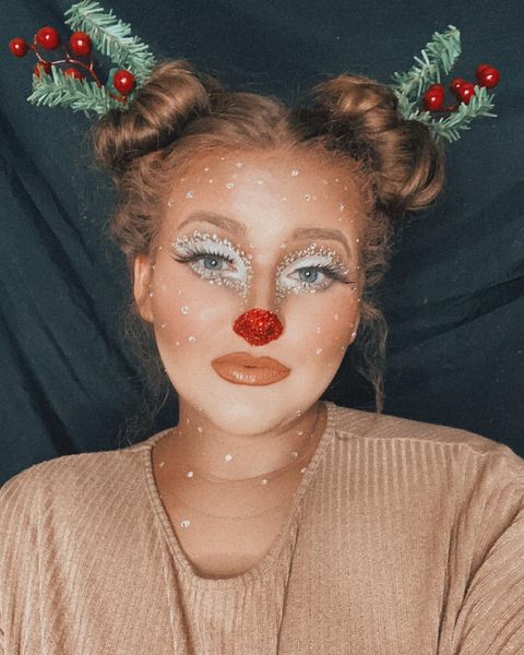 Looks criativos de maquiagem de Natal