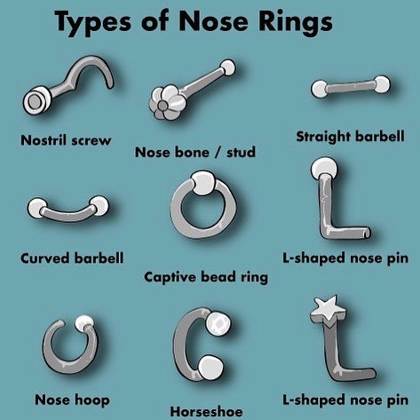 Types of Nose Piercing Studs