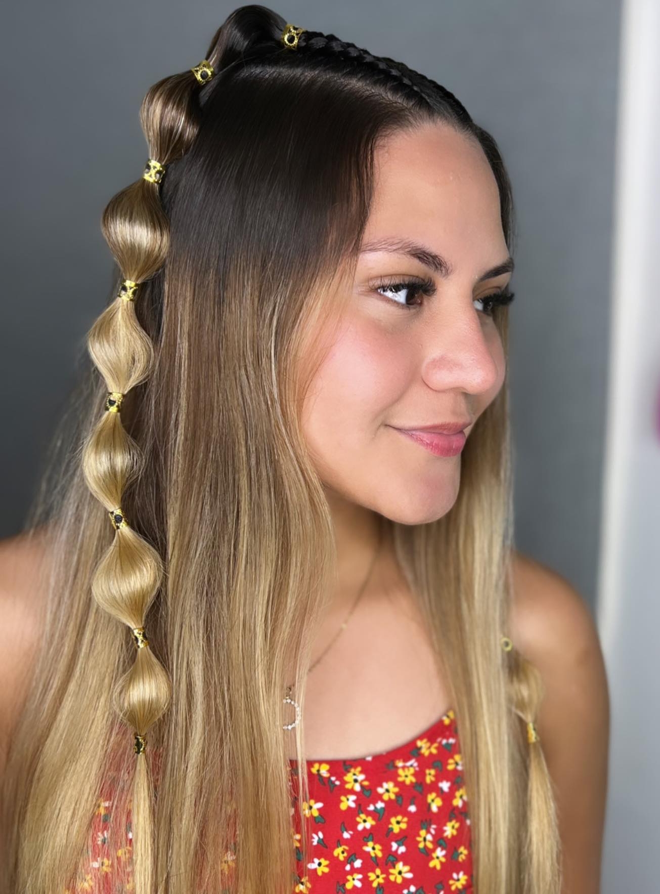 Bubble Braids on Thin Hair