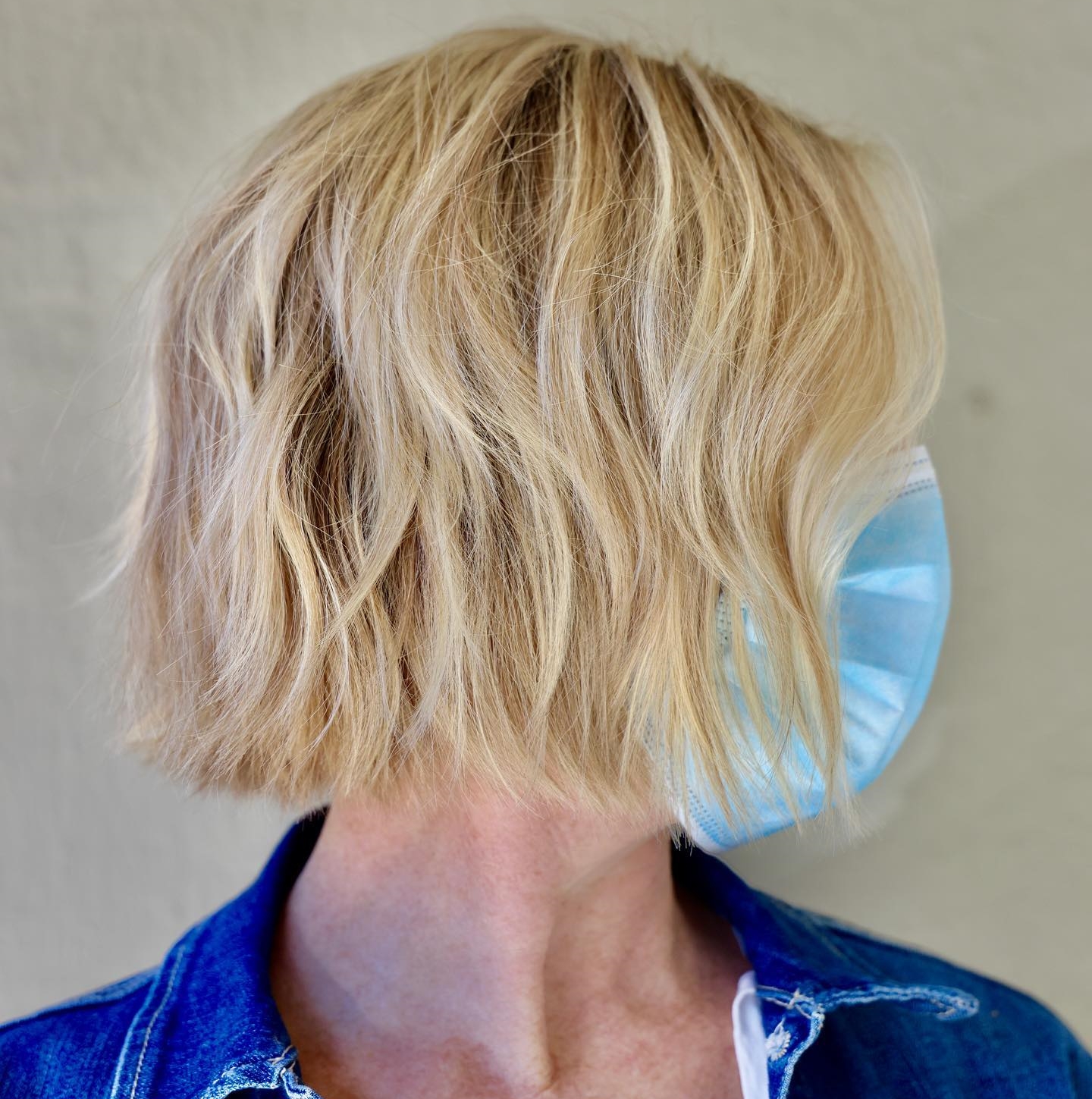 Choppy Bob Haircut on Blonde Hair